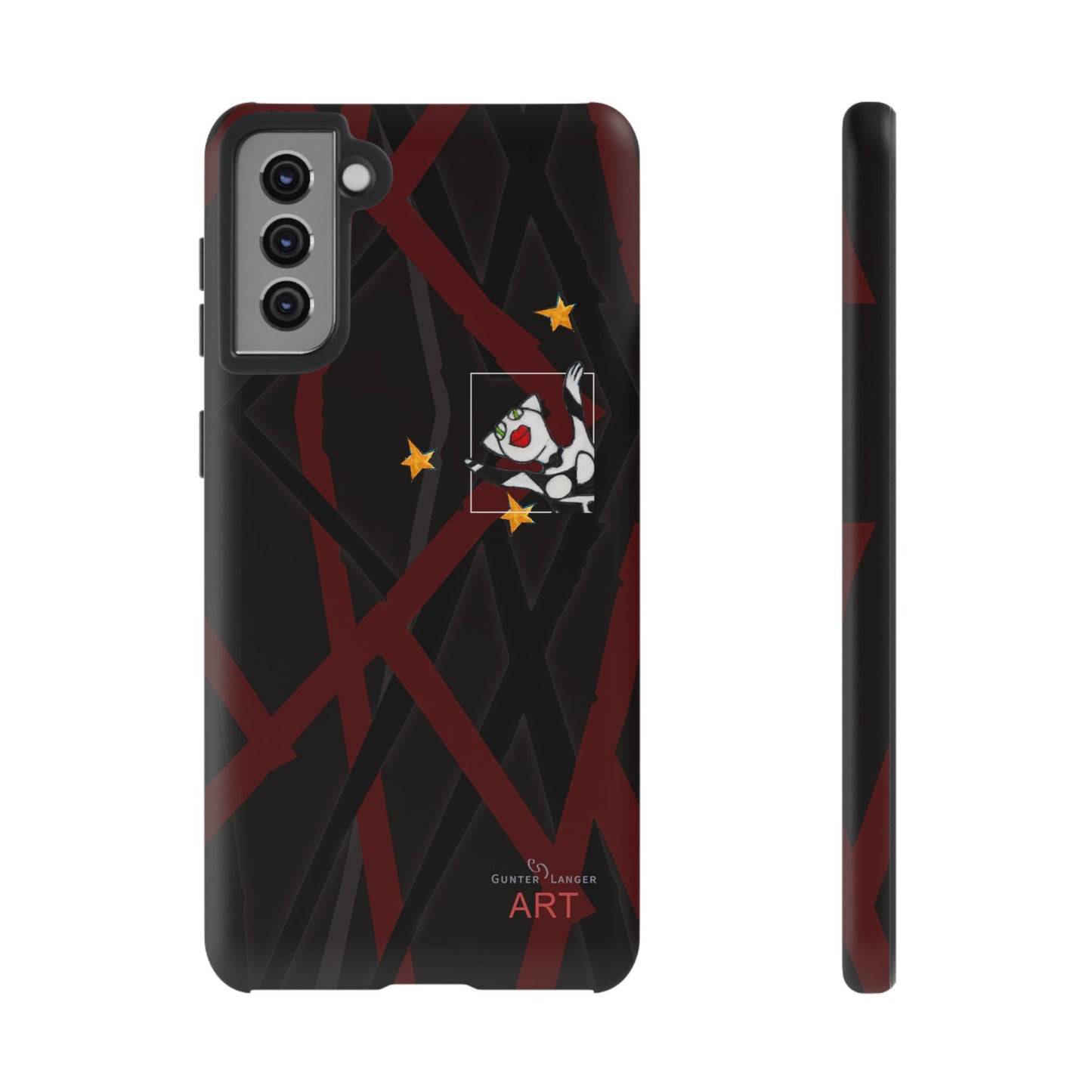 Tough Cases - Google Pixel - Samsung Galaxy - Motiv:  "Miau" klein H 8 cm, Sternenhimmel, Mikado3