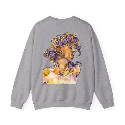 Unisex Heavy Blend™ Crewneck Sweatshirt - Motiv: Front Logo & Rückseite Pauline