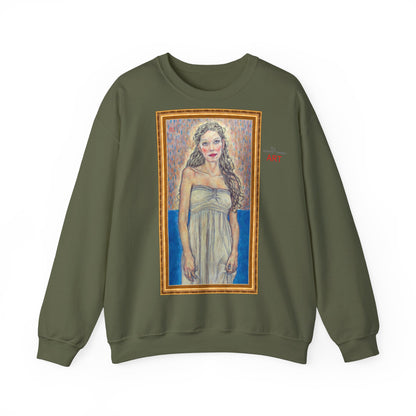 Unisex Heavy Blend™ Crewneck Sweatshirt - Motiv:  Front Marie (halb, gerahmt) & Rückseite Marie (gerahmt)