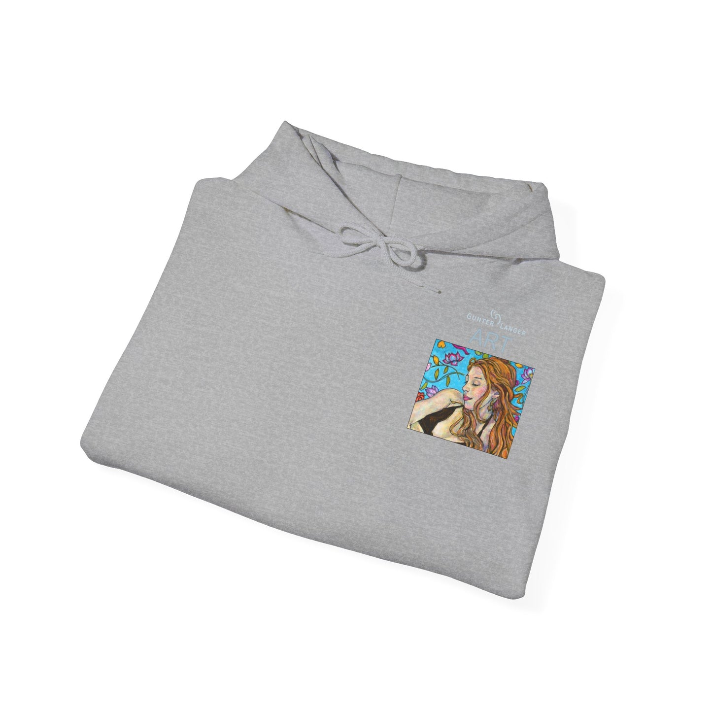 Unisex Heavy Blend™ Hooded Sweatshirt - Motiv: Front Ida, (Ausschnitt H 8,5 cm) & Rückseite Ida, H 42,5 cm