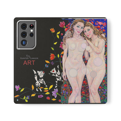 Flip Cases - Motiv: Waldnymphen, Schwarz, Seifenblasen