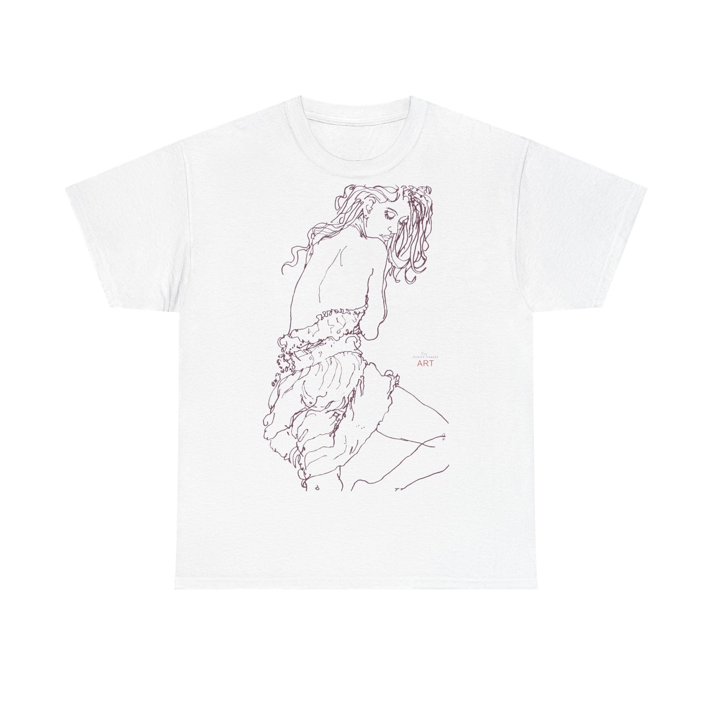 Unisex Heavy Cotton Tee - Motiv: Front Giselle violett-braun