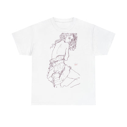Unisex Heavy Cotton Tee - Motiv: Front Giselle violett-braun