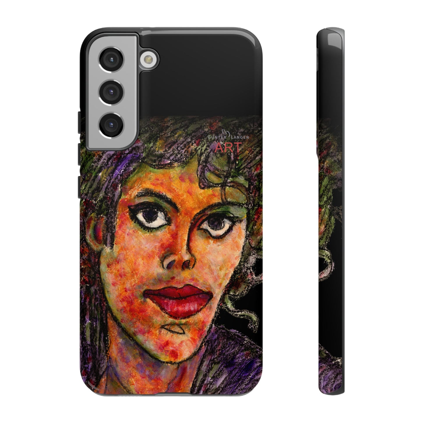 Tough Cases - Google Pixel - Samsung Galaxy - Motiv: MJ, Schwarz