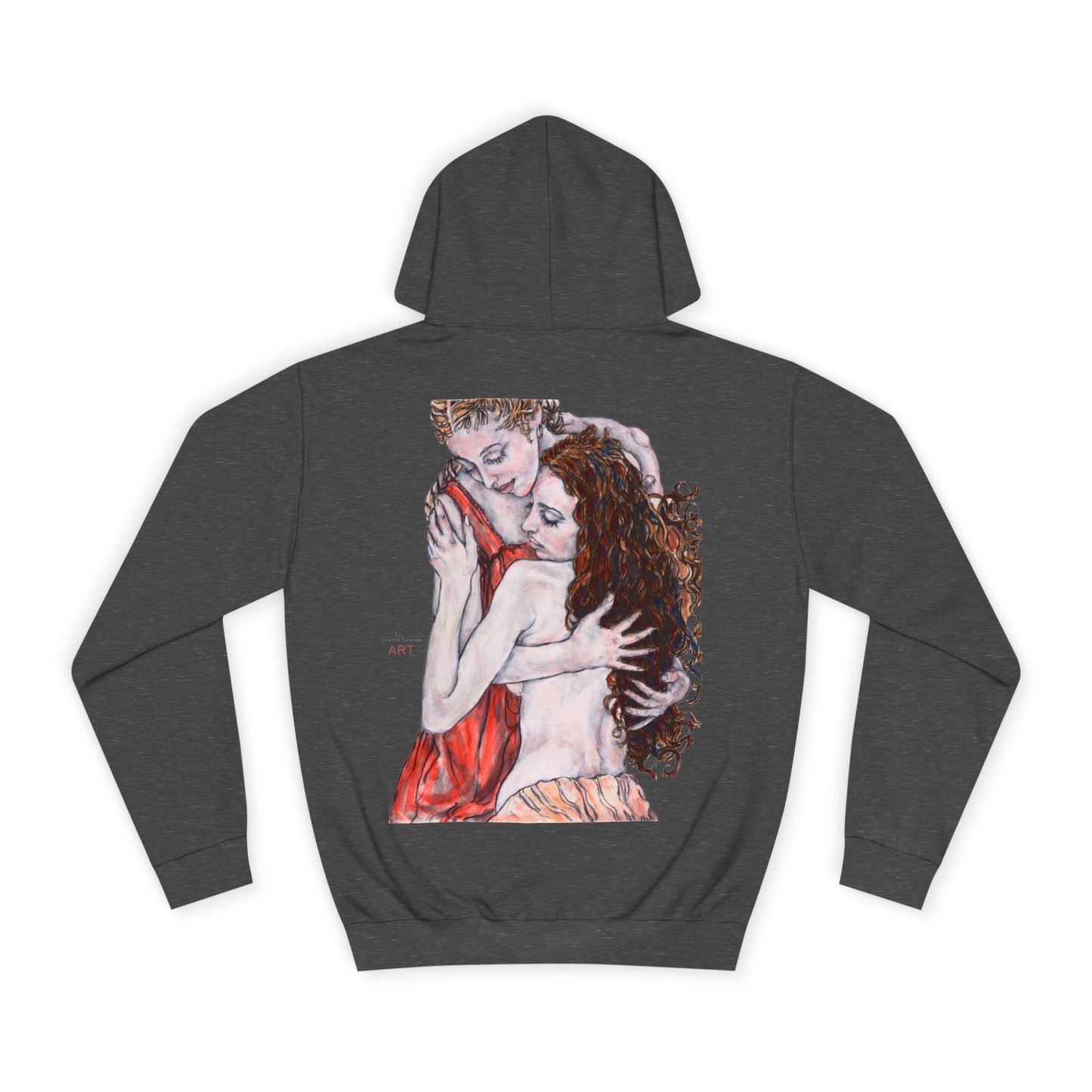 Unisex College Hoodie - Motiv: Front Bei dir & Rückseite Bei dir