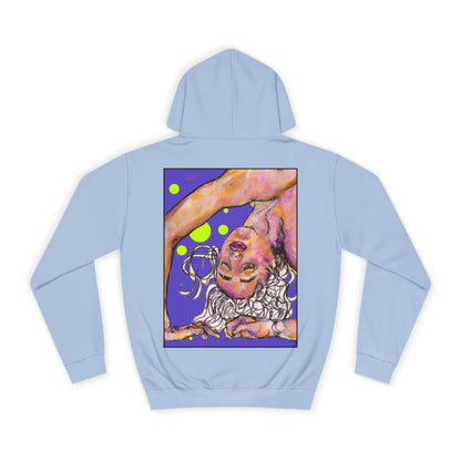 Unisex College Hoodie - Motiv: Rückseite Hanna, H 48,5 cm (violett)