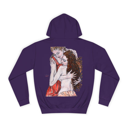 Unisex College Hoodie - Motiv: Front Bei dir & Rückseite Bei dir