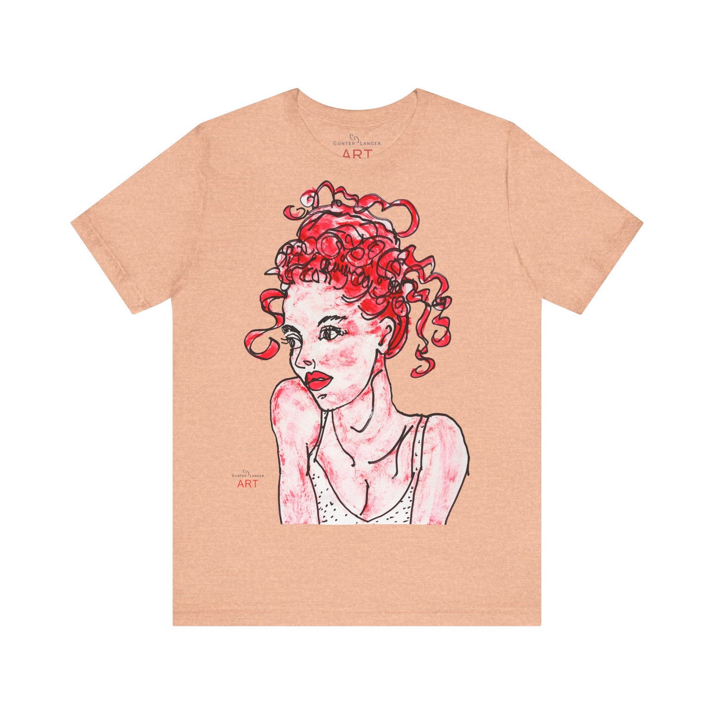 Unisex Jersey Short Sleeve Tee - Motiv: Front Mila, H 49 cm