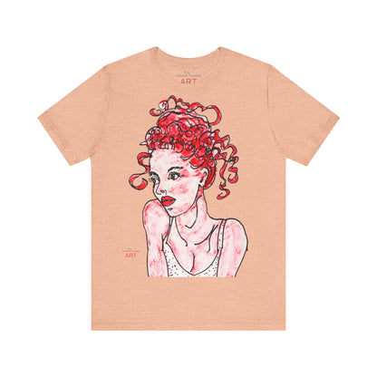 Unisex Jersey Short Sleeve Tee - Motiv: Front Mila, H 49 cm