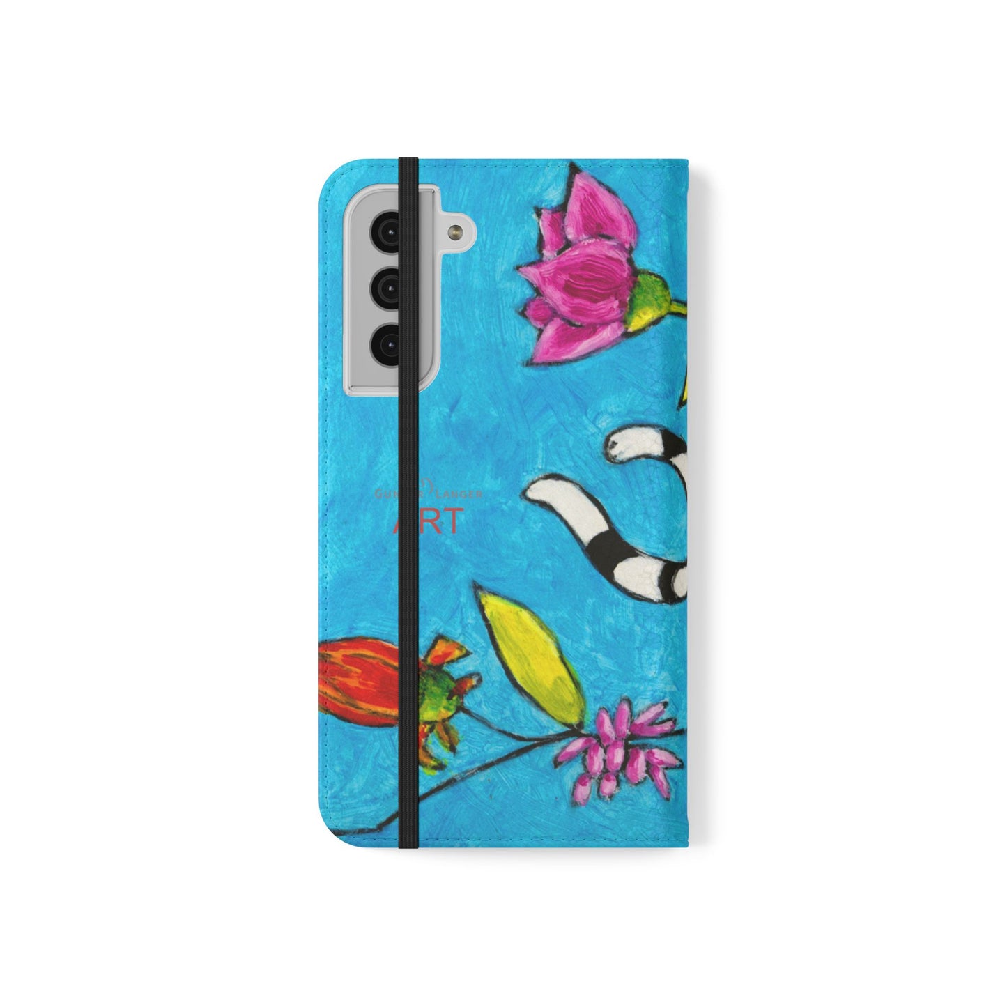 Flip Cases - Motiv: Gescheckte Katze schwebt