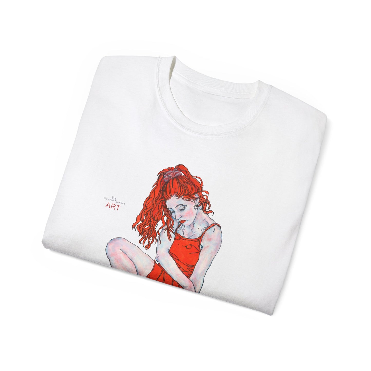 Unisex Ultra Cotton Tee - Motiv: Front Julia,  H 33,5 cm