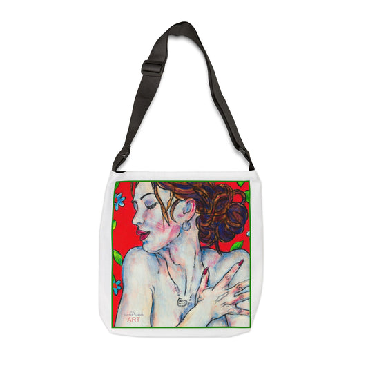 Adjustable Tote Bag (AOP) - Motiv: Kasten - 18x18'' (45,72 x 45,72 cm) -  Front "Maylin" & Rückseite "Romina"