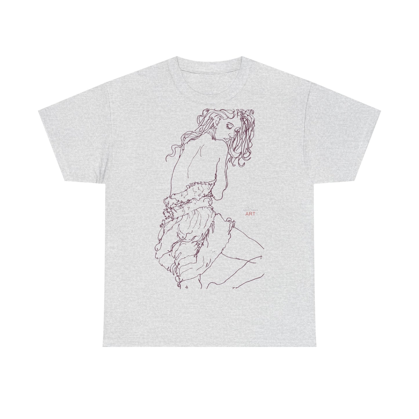 Unisex Heavy Cotton Tee - Motiv: Front Giselle violett-braun