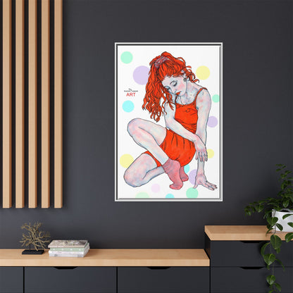 Matte Canvas, Framed (Multi-color) - Motiv:  Julia, Farbkreise, Format groß, H 91,4 bis 152,4 cm