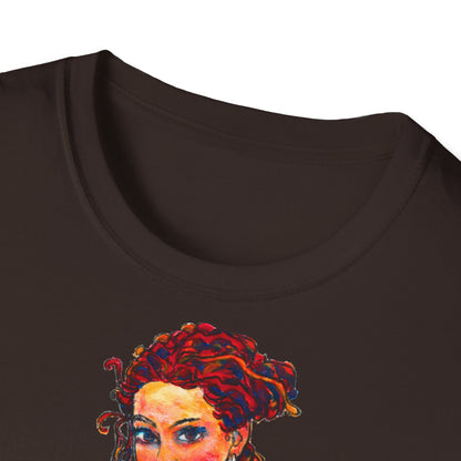 Unisex Softstyle T-Shirt - Motiv: Front Lea, H 49 cm