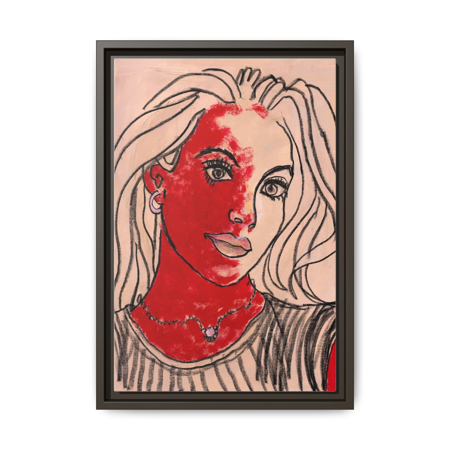Matte Canvas, Framed (Multi-color) - Motiv: Christina, H 45,72 bis 76,20 cm