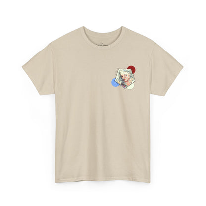 Unisex Heavy Cotton Tee - Motiv: Front Clivia, Neck Label