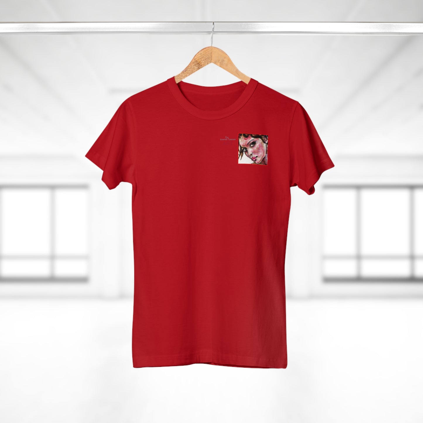 Single Jersey Women's T-shirt - Motiv: Annette, H 7,7 cm