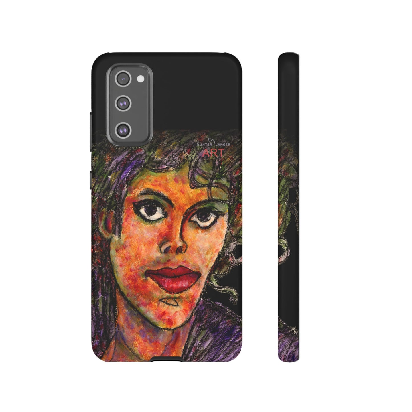 Tough Cases - Google Pixel - Samsung Galaxy - Motiv: MJ, Schwarz
