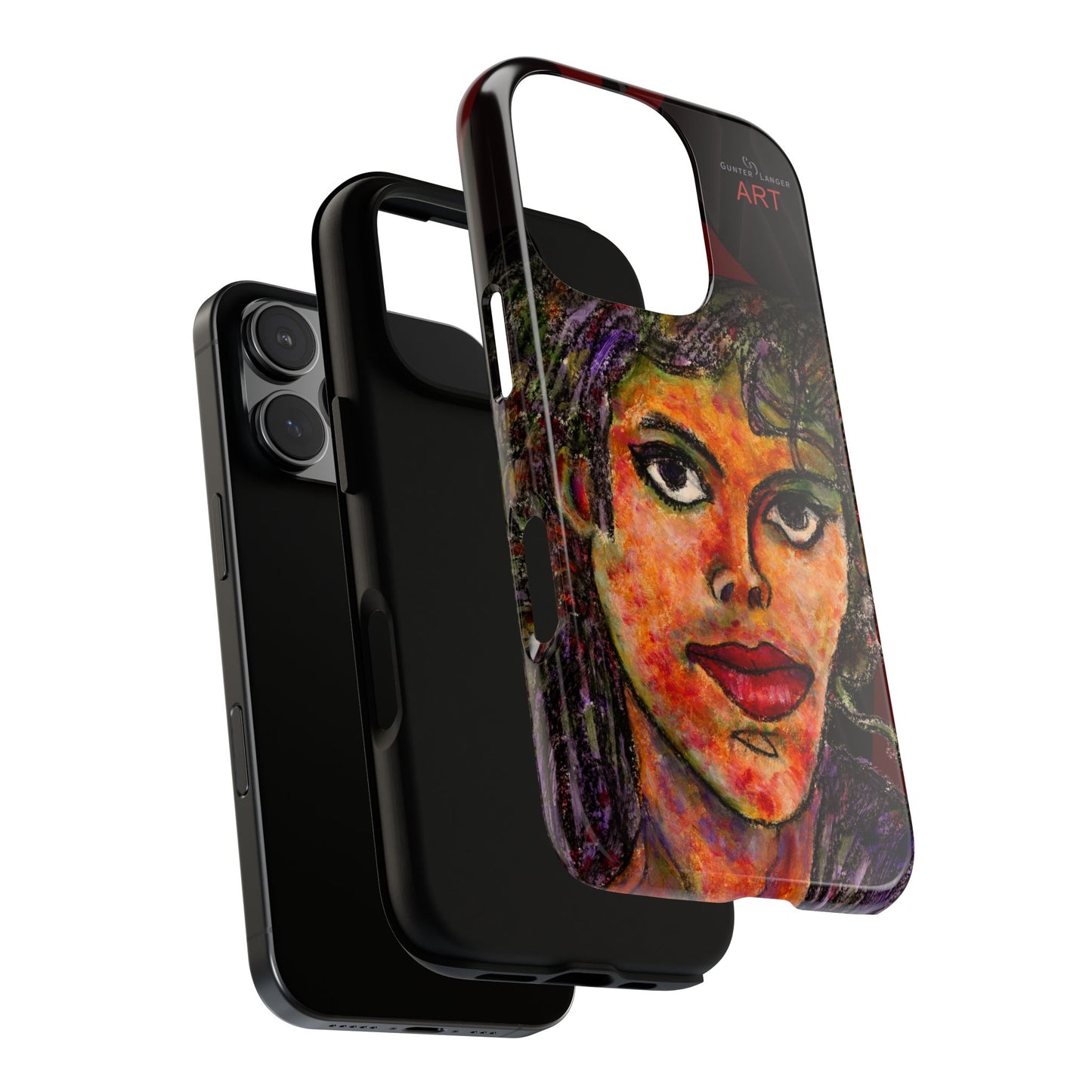 Tough Cases - iPhone - Motiv: MJ, Schwarz
