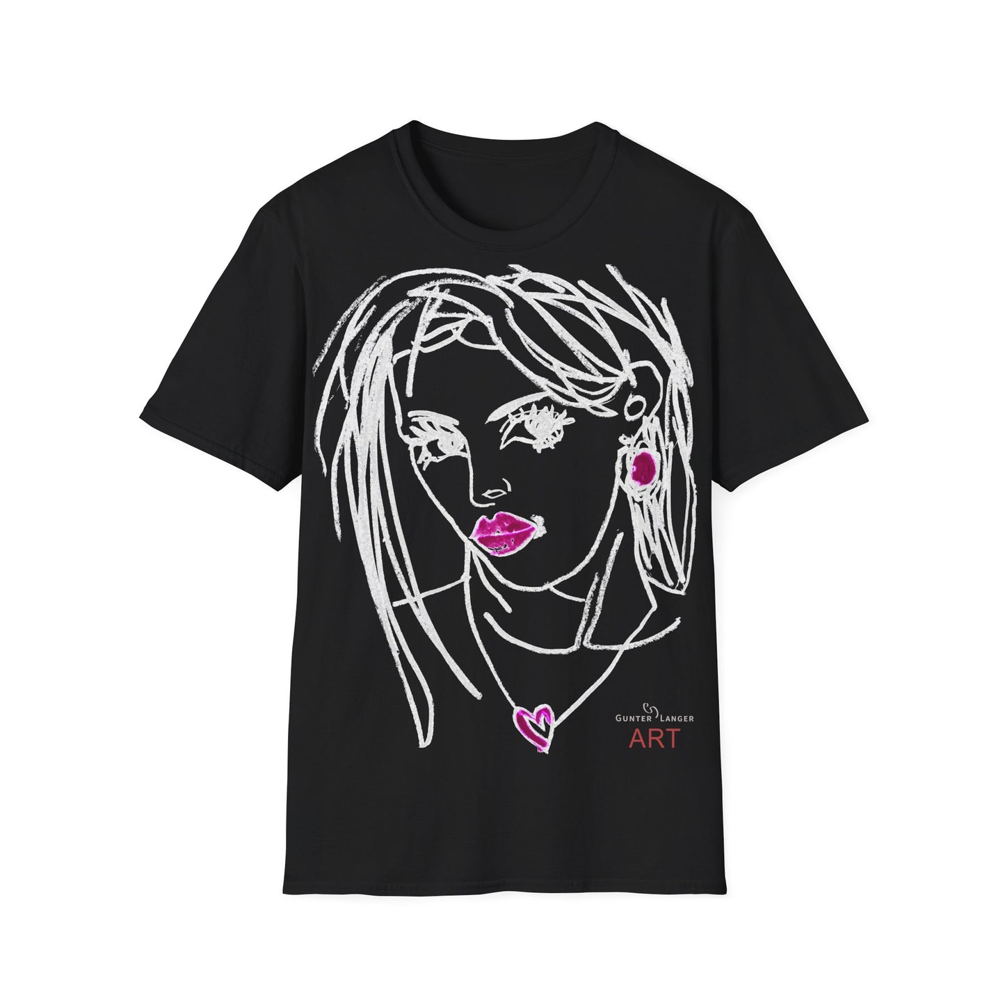 Unisex Softstyle T-Shirt - Motiv: Front Raja, H 49cm sw