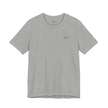 Unisex Jersey Short Sleeve Tee - Motiv: Front Logo & Rückseite Giselle H 48,42 cm, N-Label