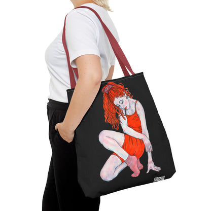 Tote Bag (AOP) - Motiv: Front Julia & Rückseite Julia, 41,44cm Schwarz