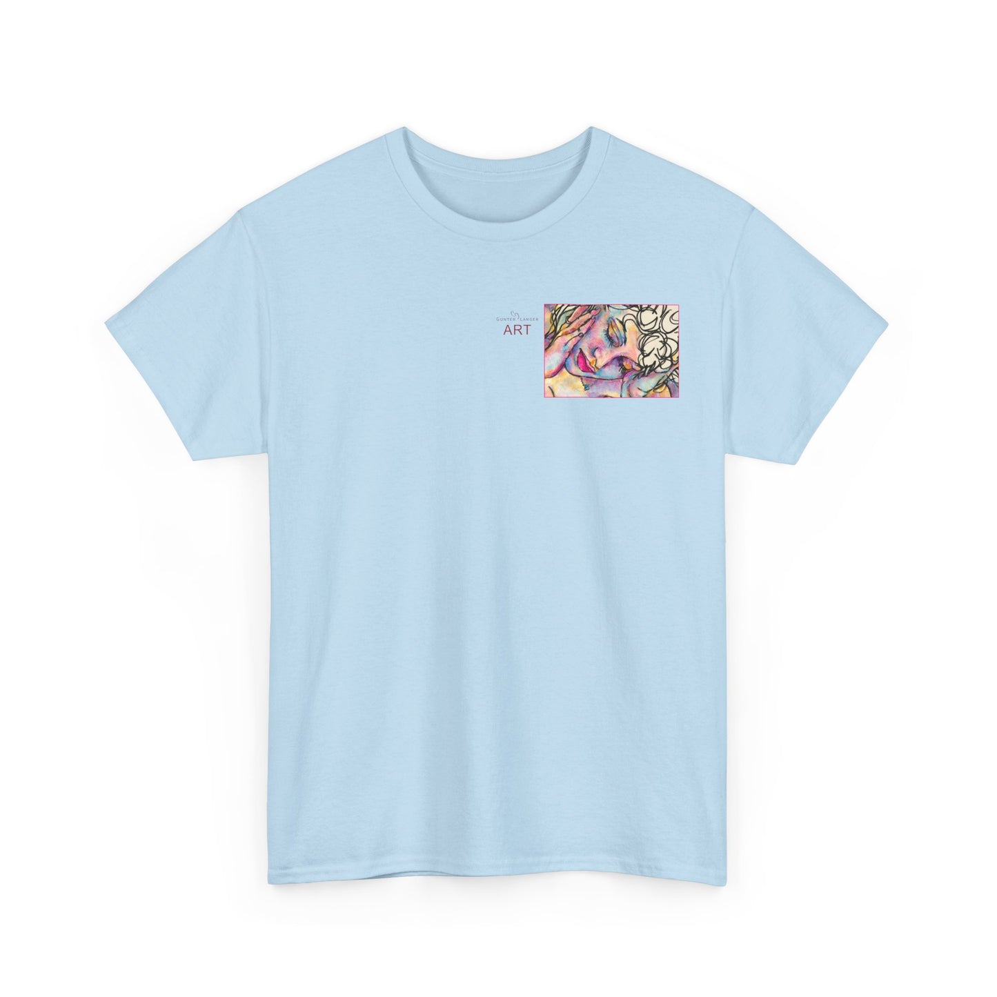Unisex Heavy Cotton Tee - Motiv:  Motiv: Front Mara, H 9 cm & Rückseite Mara, H 27 cm