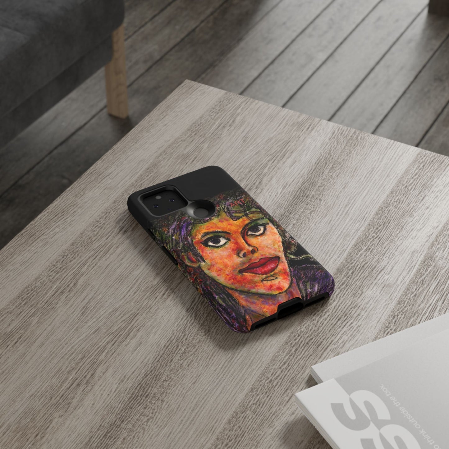 Tough Cases - Google Pixel - Samsung Galaxy - Motiv: MJ, Schwarz