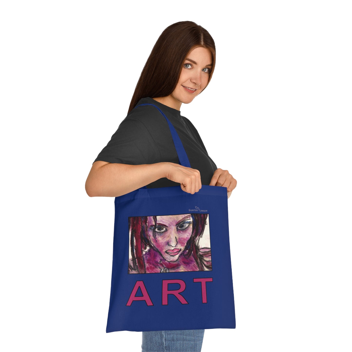 Cotton Tote - Motiv: Lola ART, einseitig bedruckt, H 17,5 cm