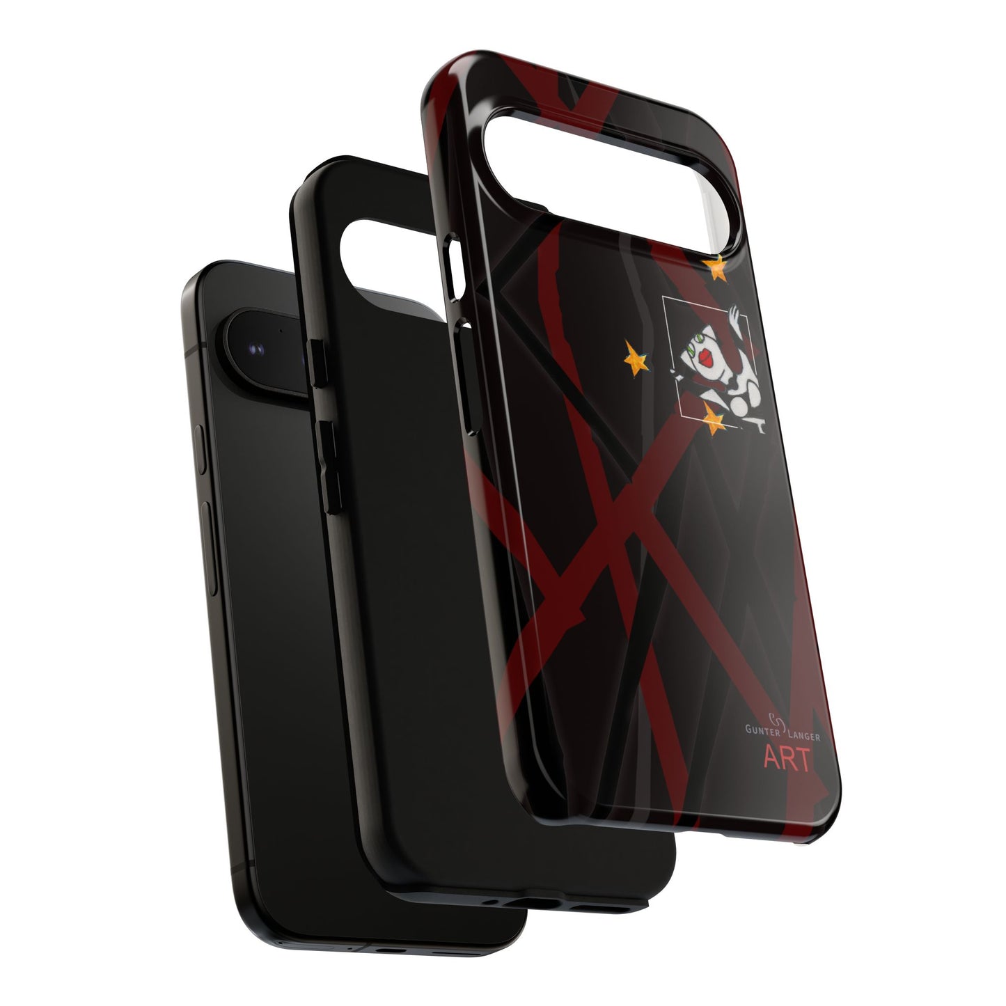 Tough Cases - Google Pixel - Samsung Galaxy - Motiv:  "Miau" klein H 8 cm, Sternenhimmel, Mikado3