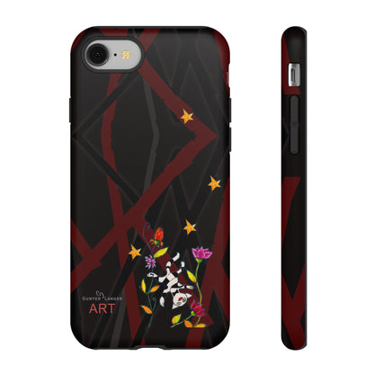 Tough Cases - Motiv: Katze schwebt und Ranken, H 5,26 cm, Mikado3