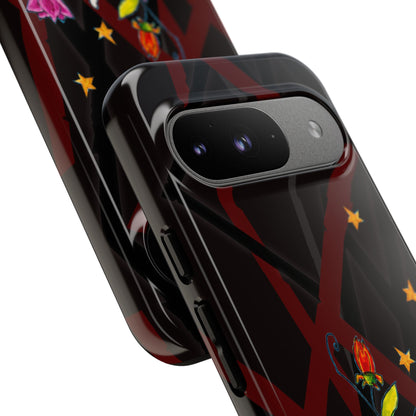 Tough Cases - Google Pixel - Samsung Galaxy - Motiv: Katze schwebt und Ranken, H 7,73 cm, Mikado3