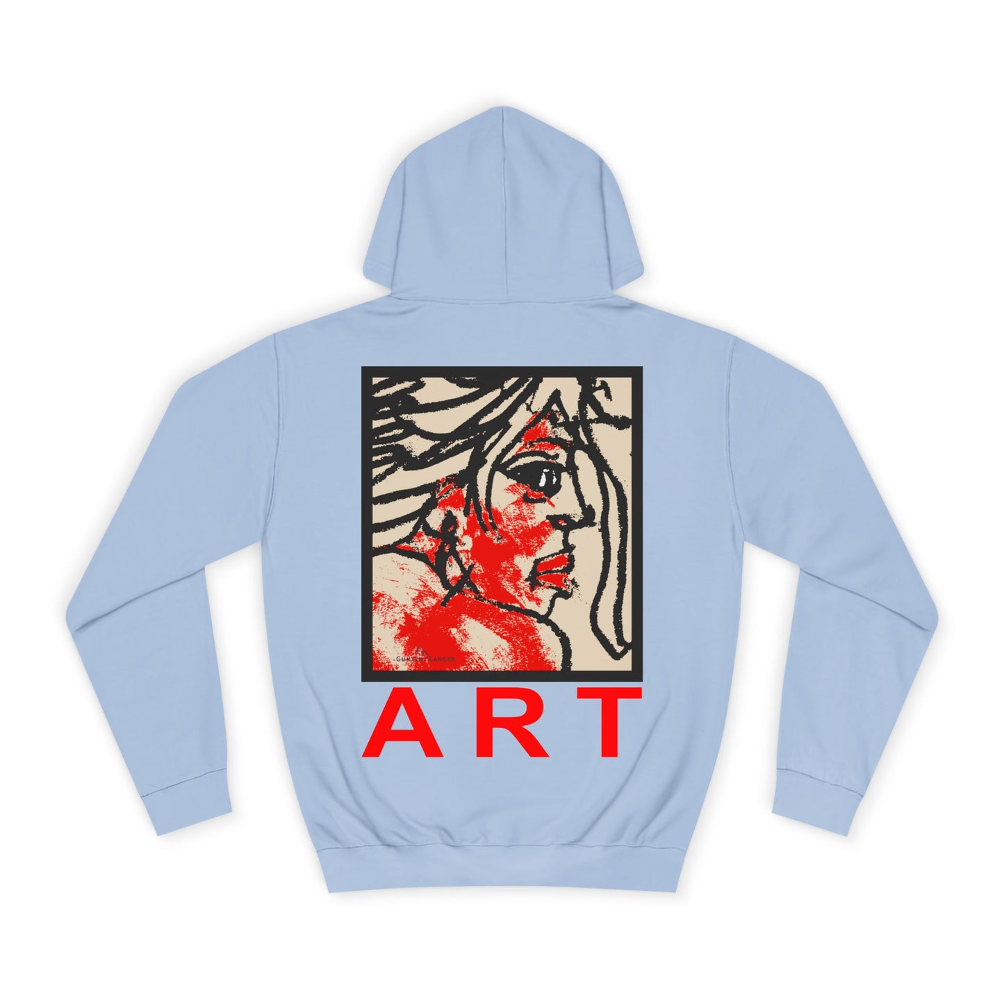 Unisex College Hoodie - Motiv: Front Ria (Ausschnitt) & Rückseite Ria,  H48,5 cm