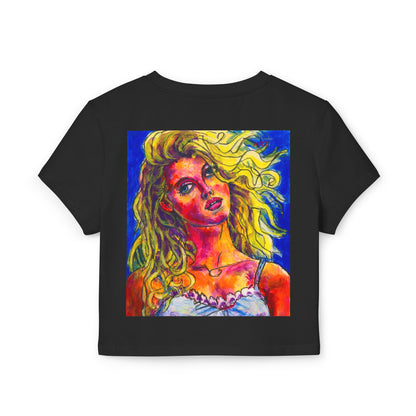 Women's Baby Tee - Motiv: Front Mascha, H36 cm & Rückseite Mascha, H 9,5 cm