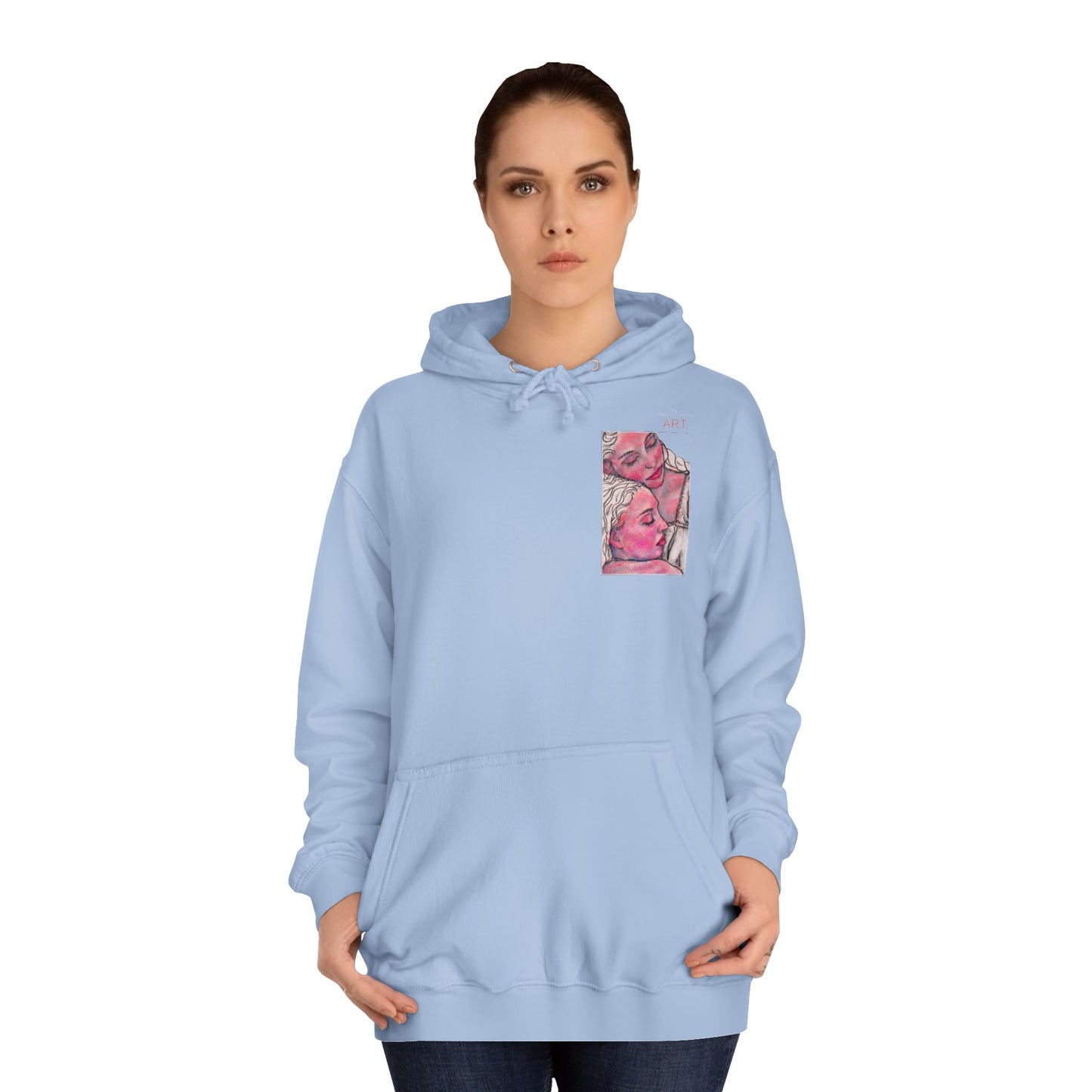 Unisex College Hoodie - Motiv: Front Zuflucht & Rückseite Zuflucht
