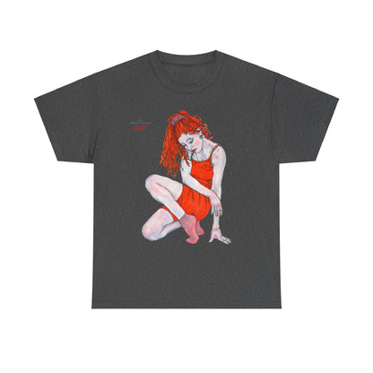 Unisex Heavy Cotton Tee - Motiv: Front Julia, H 41 cm