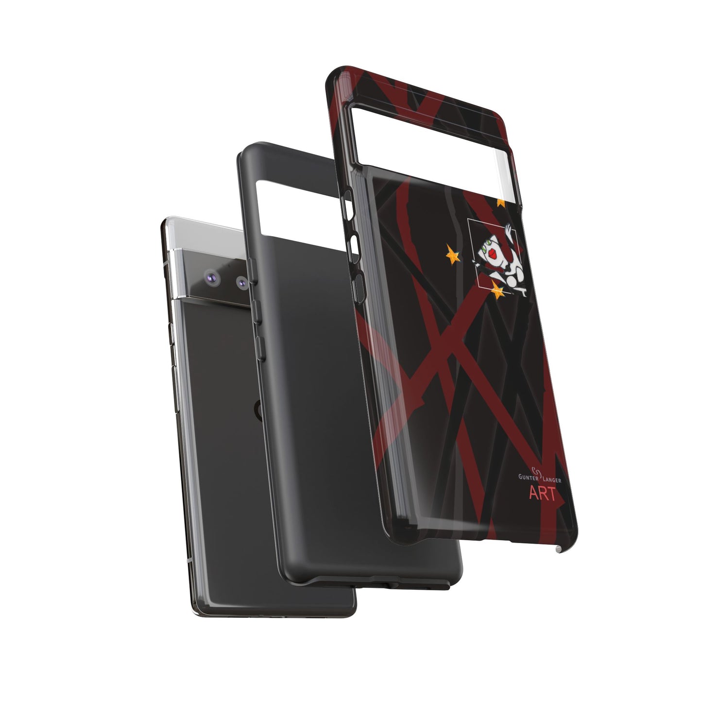 Tough Cases - Google Pixel - Samsung Galaxy - Motiv:  "Miau" klein H 8 cm, Sternenhimmel, Mikado3