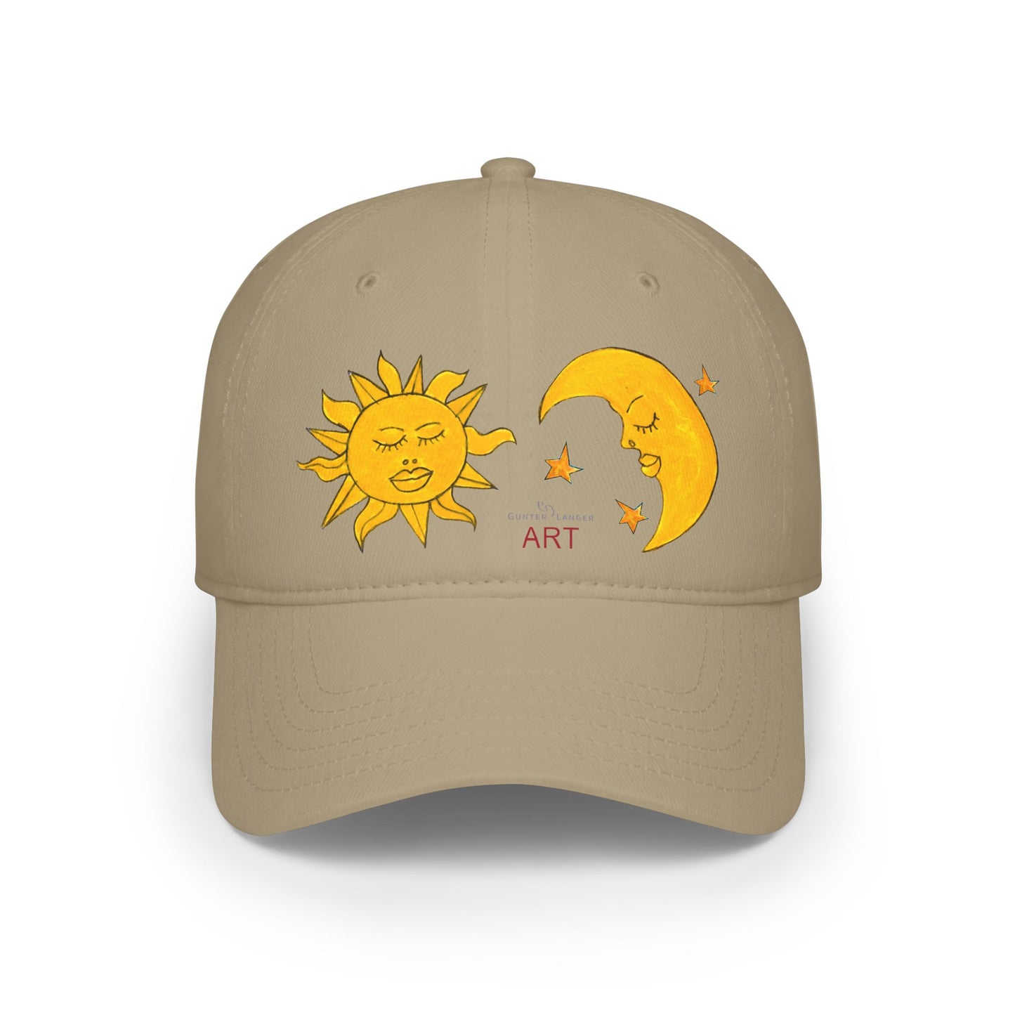 Low Profile Baseball Cap - Motiv: Sonne Mond und Sterne