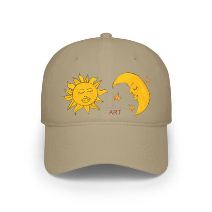 Low Profile Baseball Cap - Motiv: Sonne Mond und Sterne