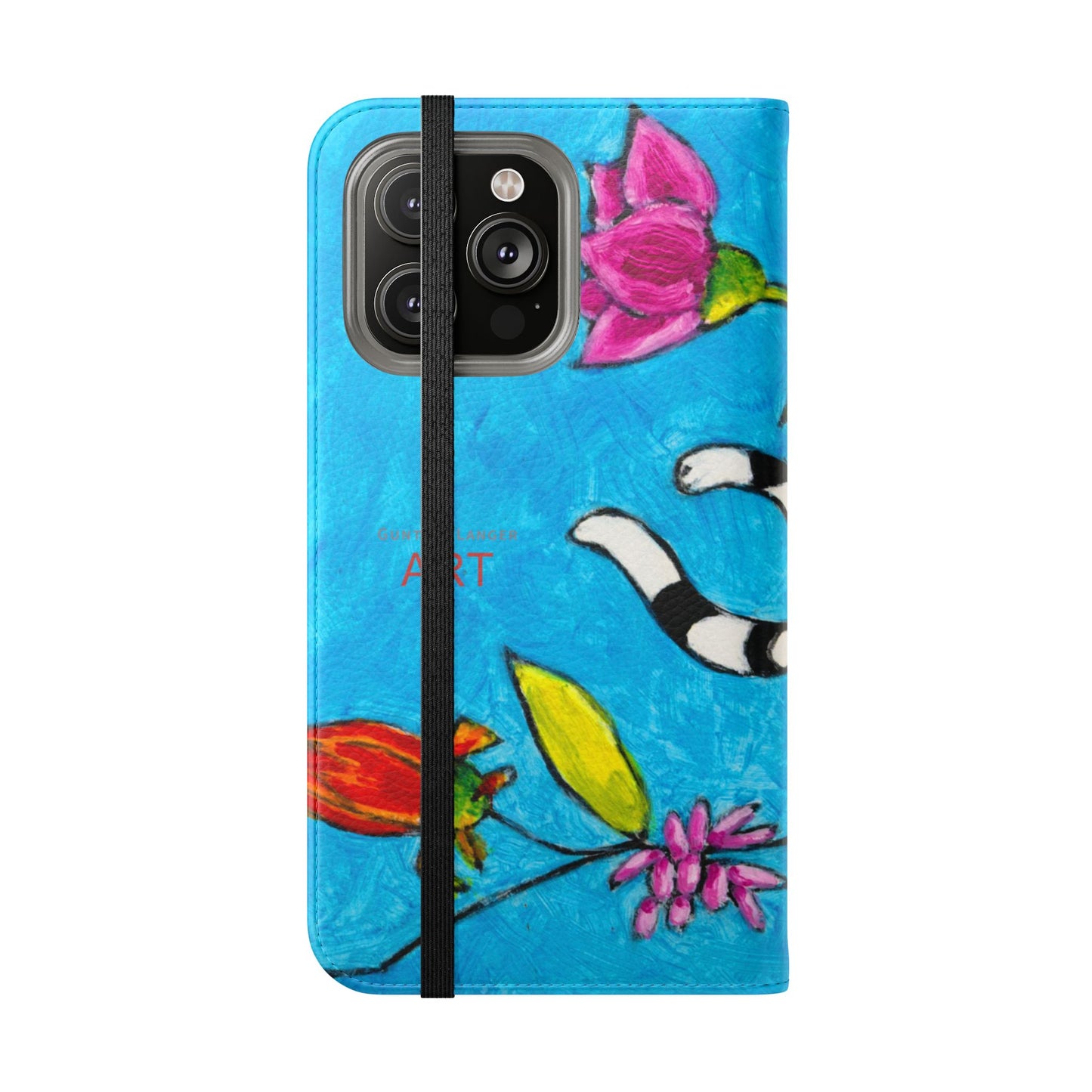 Flip Cases - Motiv: Gescheckte Katze schwebt