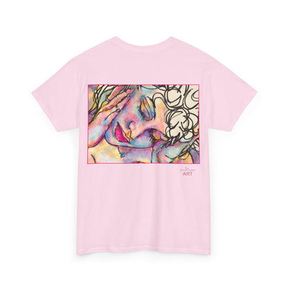 Unisex Heavy Cotton Tee - Motiv:  Motiv: Front Mara, H 9 cm & Rückseite Mara, H 27 cm