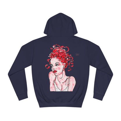 Unisex College Hoodie - Motiv: Frontseite Logo & Rückseite Mila