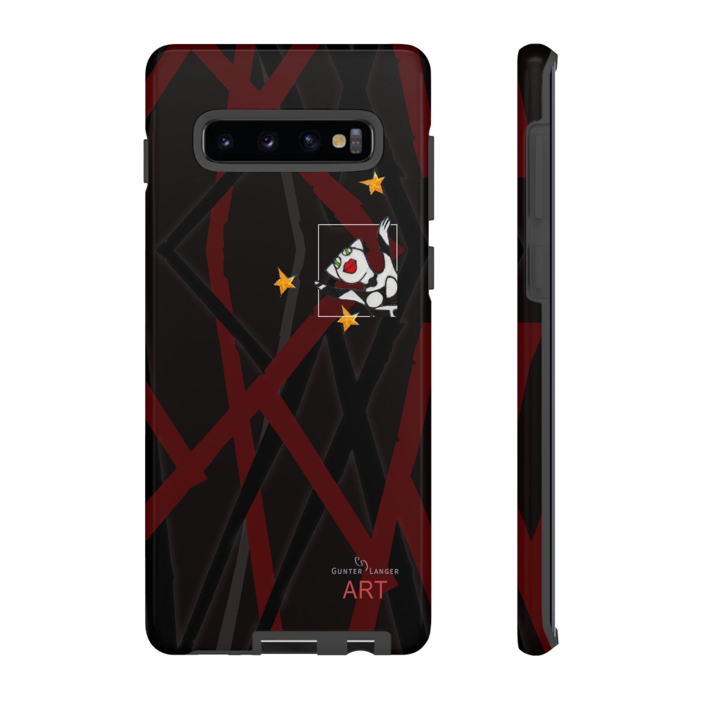 Tough Cases - Google Pixel - Samsung Galaxy - Motiv:  "Miau" klein H 8 cm, Sternenhimmel, Mikado3