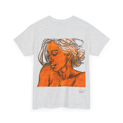 Unisex Heavy Cotton Tee - Motiv: Rückseite Amara, H 39 cm