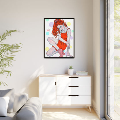 Matte Canvas, Framed (Multi-color) - Motiv:  Julia, Farbkreise, Format groß, H 91,4 bis 152,4 cm