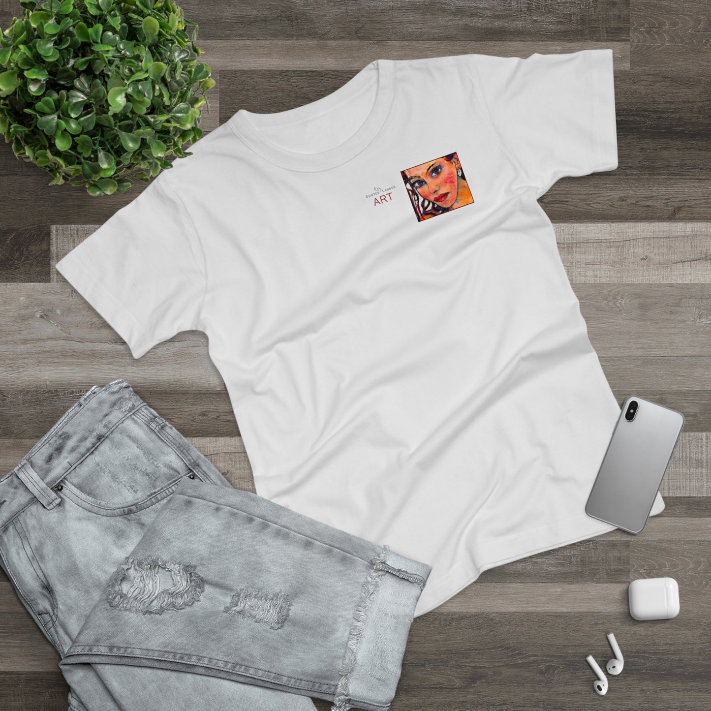 Single Jersey Women's T-shirt - Motiv: Lea, H 7 cm