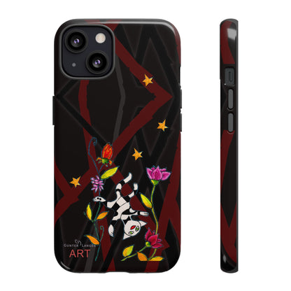 Tough Cases - iPhone - Motiv: Katze schwebt und Ranken, H 7,73 cm, Mikado3