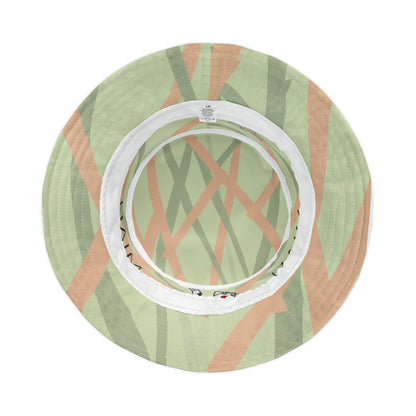 Bucket Hat (AOP) - Motiv: Miau, Mikado hellgrün