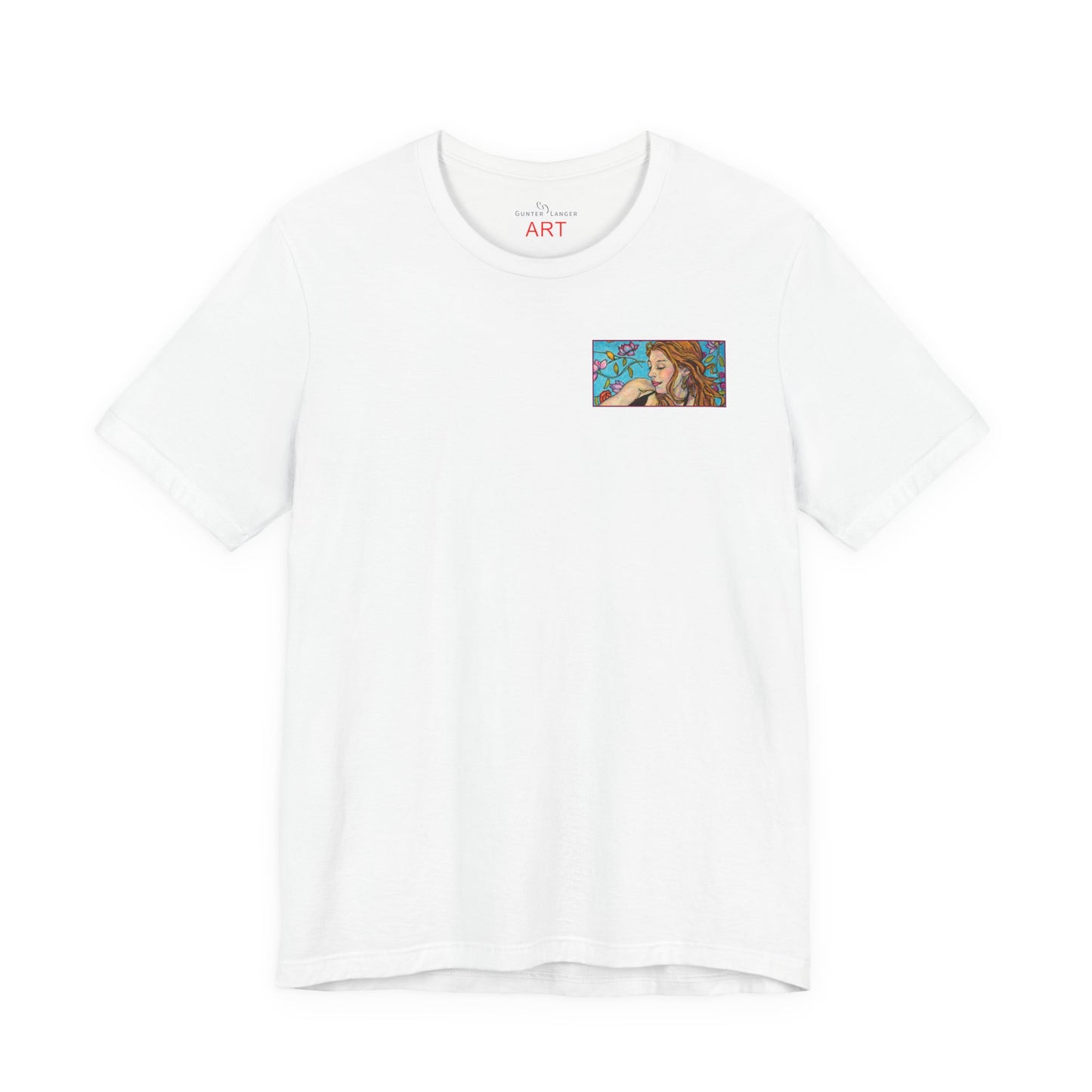 Unisex Jersey Short Sleeve Tee - Motiv: Ida (Ausschnitt H 5,8 cm) & Rückseite Ida, H 26 cm